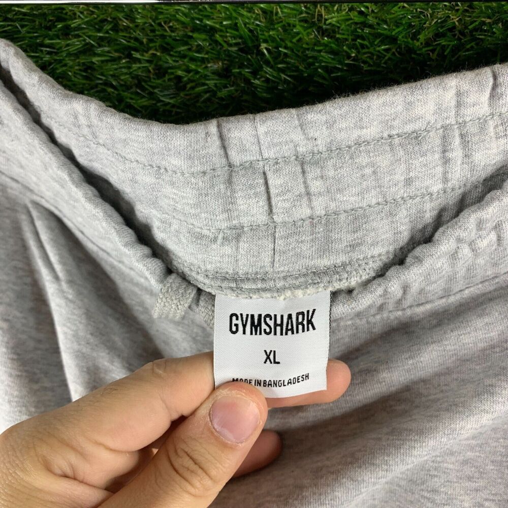Gymshark Shorts Mens XL Gray Logo 7" Slim Fit Crest Pocket Gym Workout - Picture 2 of 3